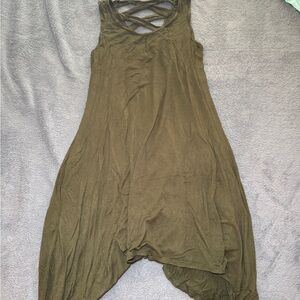 Lyss Loo Olive Crossback Tank Dress